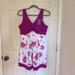NWT 2X woman’s one piece bathing suit, swim dress